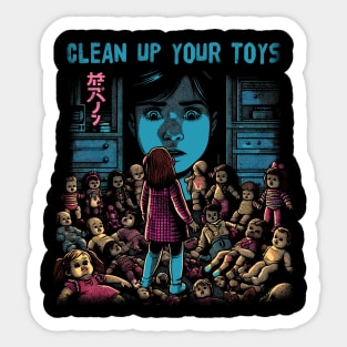 Clean up your toys Sticker